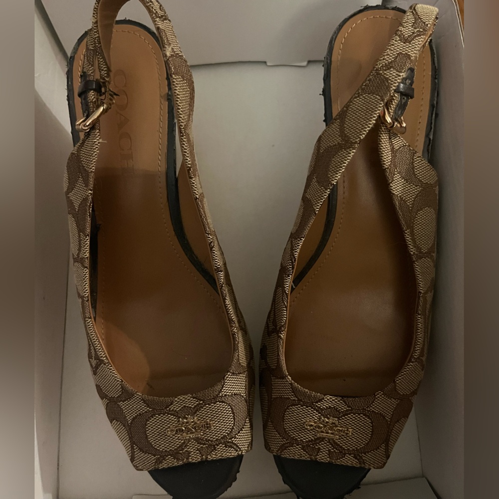 Coach Ferry Signature Jacquard Wedges